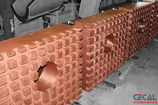 Cooled Blocks for Metal and Slag Tapping