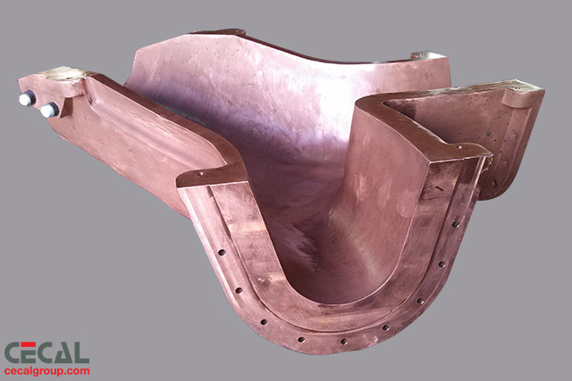 Cooled Copper Launders for Metal and Slag Tapping