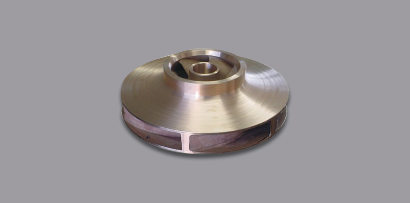 Aluminum-bronze impeller.